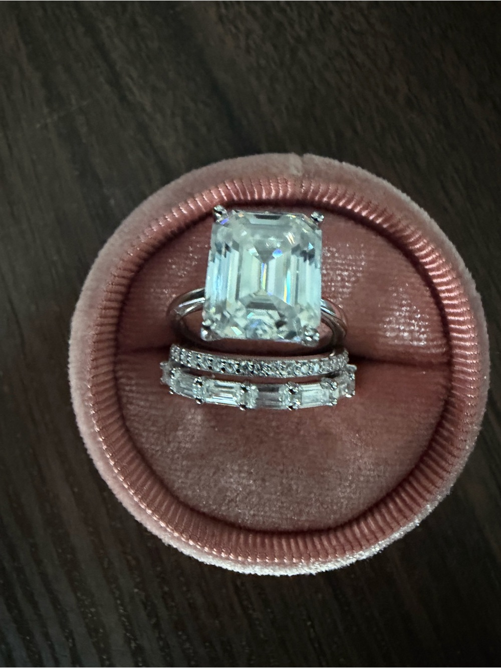 Moissanite ring set